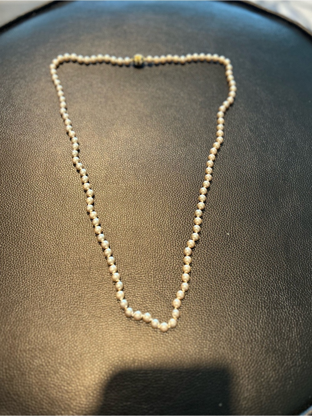 Nolan Miller 36”Champagne Colour Faux Pearl StrandNecklace with Jewelled Clasp!